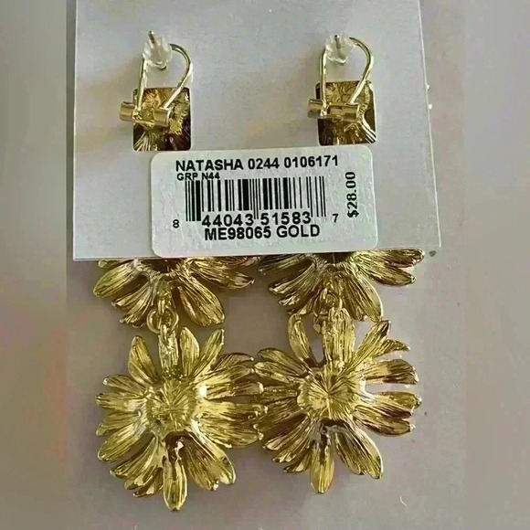Natasha gold sunflower earrings - Picture 4 of 4